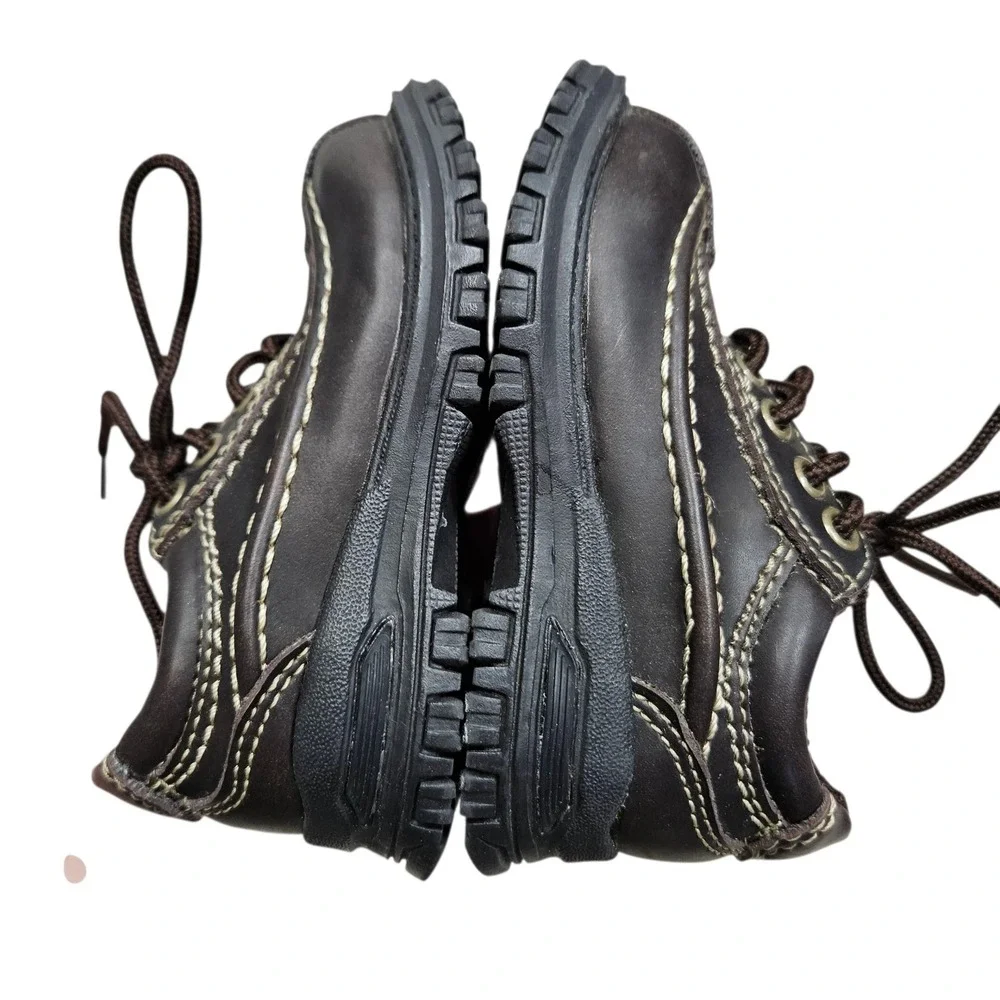 Graphite Brown Leather‎ Oxford Dress Shoes Toddler Lace Up Casual Size 6M
